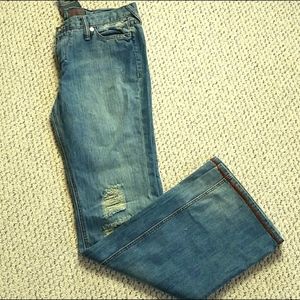 Mossimo Boot Cut Distressed Denim Jeans Pants NEW!